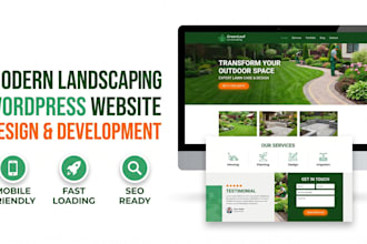 design a professional landscaping and lawn care website