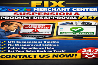 fix google merchant center suspension, misrepresentation and disapproved product