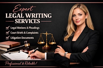 write legal motion, court pleading, case brief, complaint, litigation documents