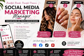 be your hair salon, nail tech and skincare social media marketing manager