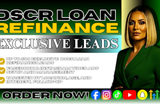 500 exclusive dscr refinance leads, dscr loan leads, refinance facebook ads