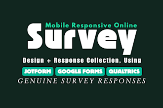 design online survey questionnaire or forms and gather real survey respondents