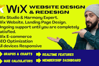 design and redesign a modern wix website using wix studio and harmony