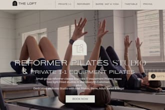 design squarespace yoga studio pilates booking website wellness fitness site