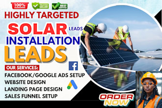 solar leads solar panel leads installation leads roofing leads facebook ads