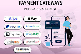 setup payment gateway, integrate paypal, stripe, airwallex, payment integration