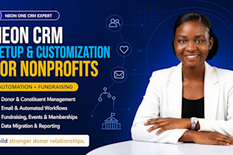 set up neon CRM for nonprofits with forms, volunteers, emails and events