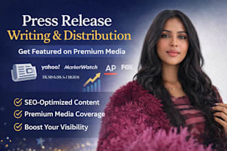 create SEO press release and distribute to premium media