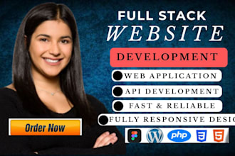 do full stack website development front end developer develop custom website