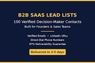build a verified b2b lead list of your ideal customers for cold outreach