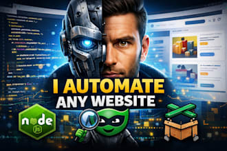 build web scraping and automation bots using nodejs, playwright or puppeteer