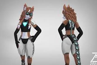 custom vrchat avatar furry avatar anime vrc avatar vr character 3d model