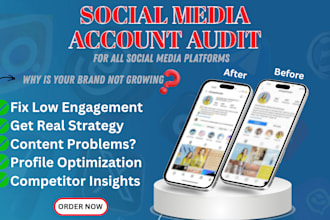 do social media audit analyze account fix growth engagement content strategy
