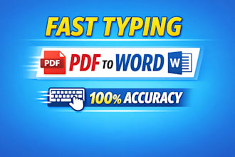 type handwritten notes into word or PDF with  accuracy