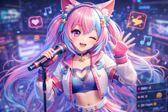do 3d furry avatar character models, vrchat avatar, vtuber character and vroid