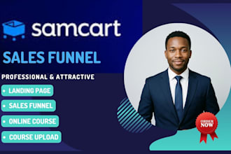 samcart thrive cart sales funnels samcart landing page online course