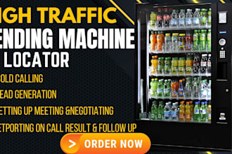 do cold calling for vending machine locator atm placement