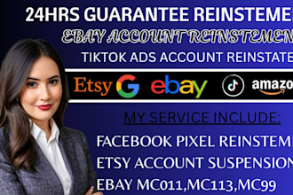 24hrs ebay account reinstalment, remove violation mc999,mc00,bbe suspended