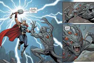 write comic script and illustrate manga webtoon comic book illustrations
