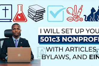 set up your 501c3 nonprofit with articles bylaws and ein