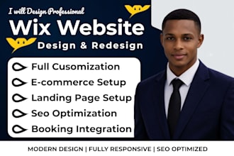 build wix website design and redesign wix website design and wix seo