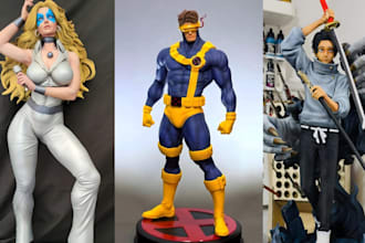 3d print and paint miniature anime figure warhammer painting tabletop 4k resin