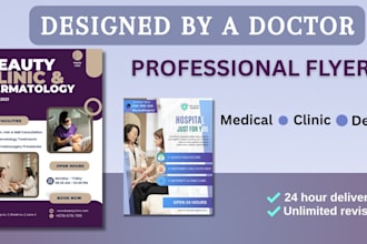 design professional medical, healthcare, dental flyers