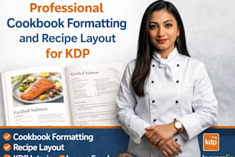professional cookbook formatting and recipe layout for KDP