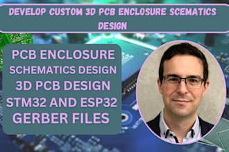 design custom pcb layout, pcb design schematic and 3d pcb enclosure design
