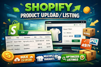 shopify products, product listing, SEO optimized shopify store product upload