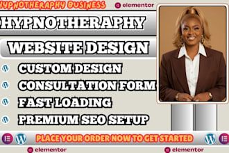 build hypnotherapy website, healthcare wellness