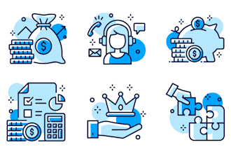design custom icons, line icons, flat icons, solid icons, isometric icons