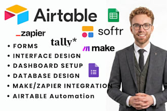 setup airtable database, airtable automation airtable crm airtable integration