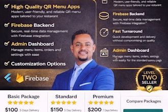build a restaurant qr menu app with flutter and firebase