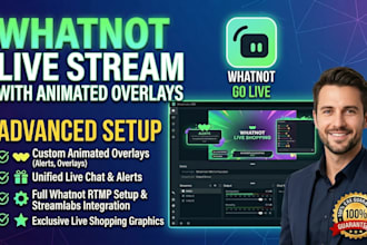 set up a whatnot live stream in obs with overlays professional streaming
