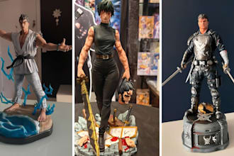 3d print and paint anime figure 3d action figure resin statute