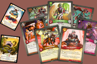 design custom card game cards board game artwork for playing card tabletop games