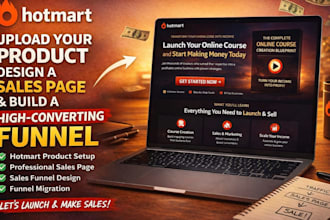 design hotmart sales page, upload your course and migrate funnel to systeme io