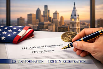do US business formation, llc registration, and tax id ein setup