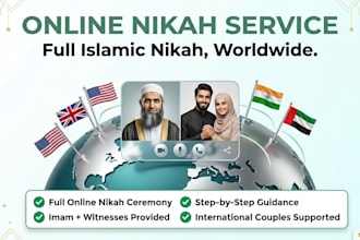 conduct and coordinate your online nikah with imam and witnesses