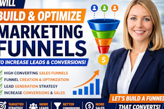 build and optimize sales funnels to increase leads and conversions