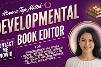be KDP developmental book editor enhancing romance, fantasy, middle grade novels