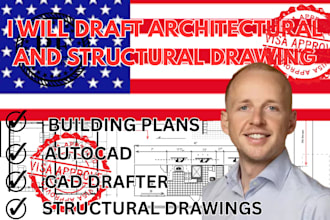 draft architectural and structural drawings in autocad cad drafter