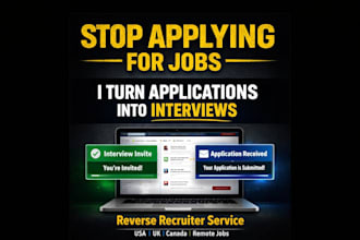 be your reverse recruiter and apply to jobs for you professionally
