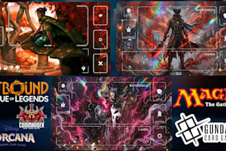 design custom playmat for tcg, mtg, yugioh, pokemon, playing card, anime playmat