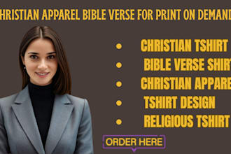 design christian apparel with bible verse for print on demand