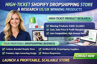 build high ticket shopify dropshipping store research us uk high ticket products