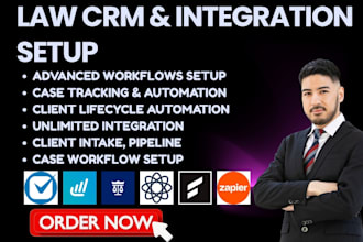 setup and integrate clio lawmatics law ruler cosmolex filevine with n8n zapier