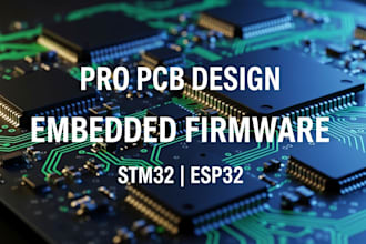 design multilayer pcb and embedded firmware for iot stm32 esp32