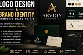 design a luxury logo, brand identity, and complete branding kit